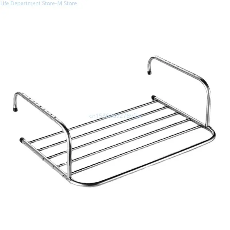 

Stainless Steel Folding Drying Rack Metal Hanging Hanger Organization for Socks Clothes Towel Collection