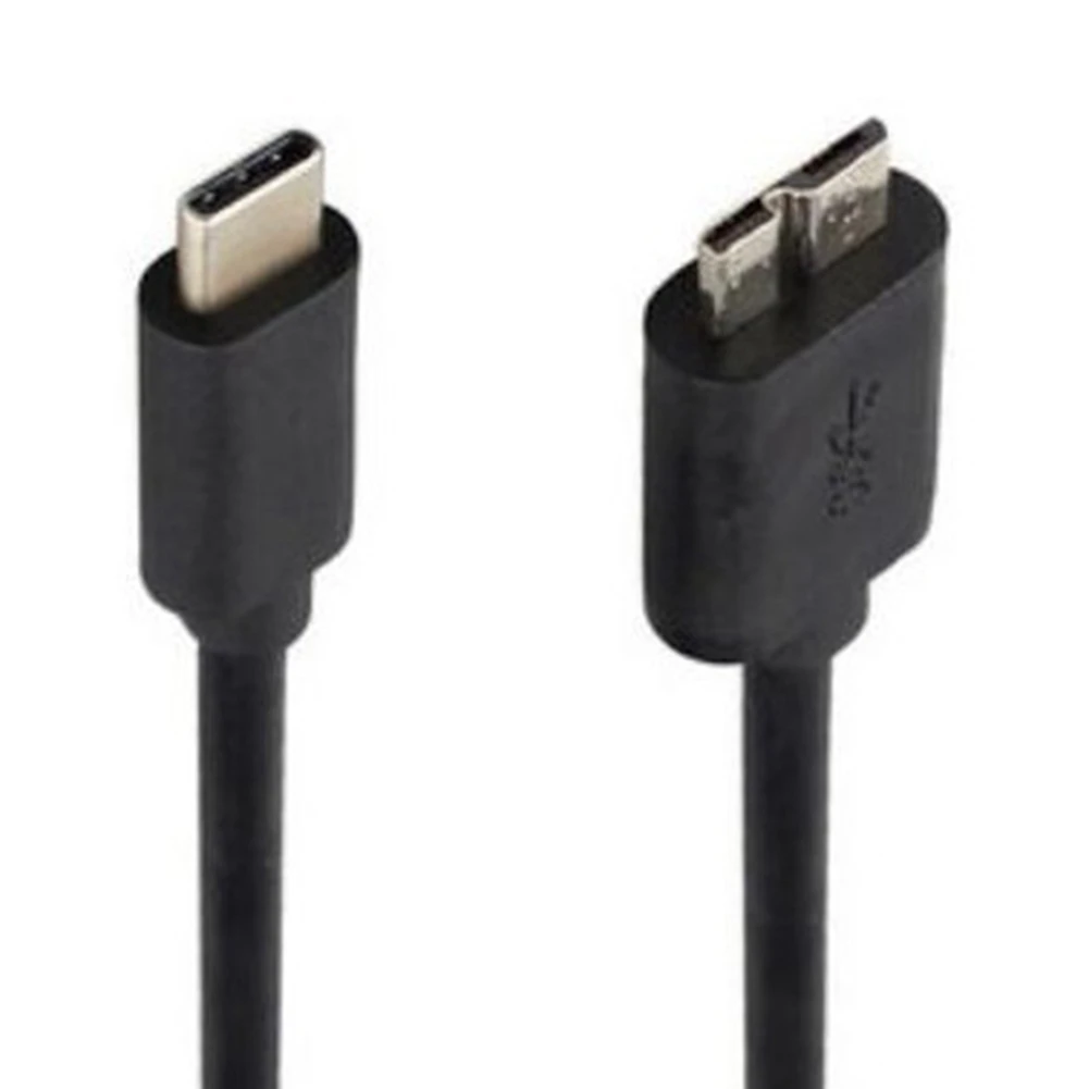 N82R 2X Hard Drive Cable,USB 3.1 Type-C Male To USB 3.0 Micro-B Male Data Cable For Tablet Phone