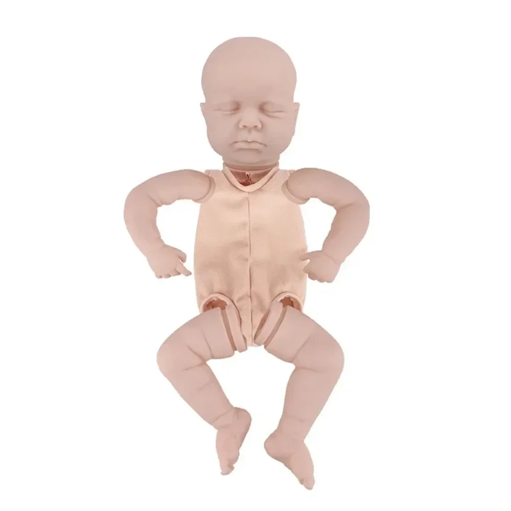 SINO-BB 20Inch Reborn Kit Sleeping Loulou DIY Blank Unpainted Doll Parts with Cloth Body Kit Molde Bebê Reborn Куклы Реборн