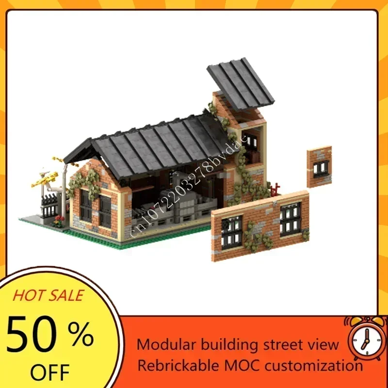 2763PCS Old Canning Fish Factory Modular MOC Creative Street View Custom Puzzle Architecture DIY Assembly Model Toy Gift