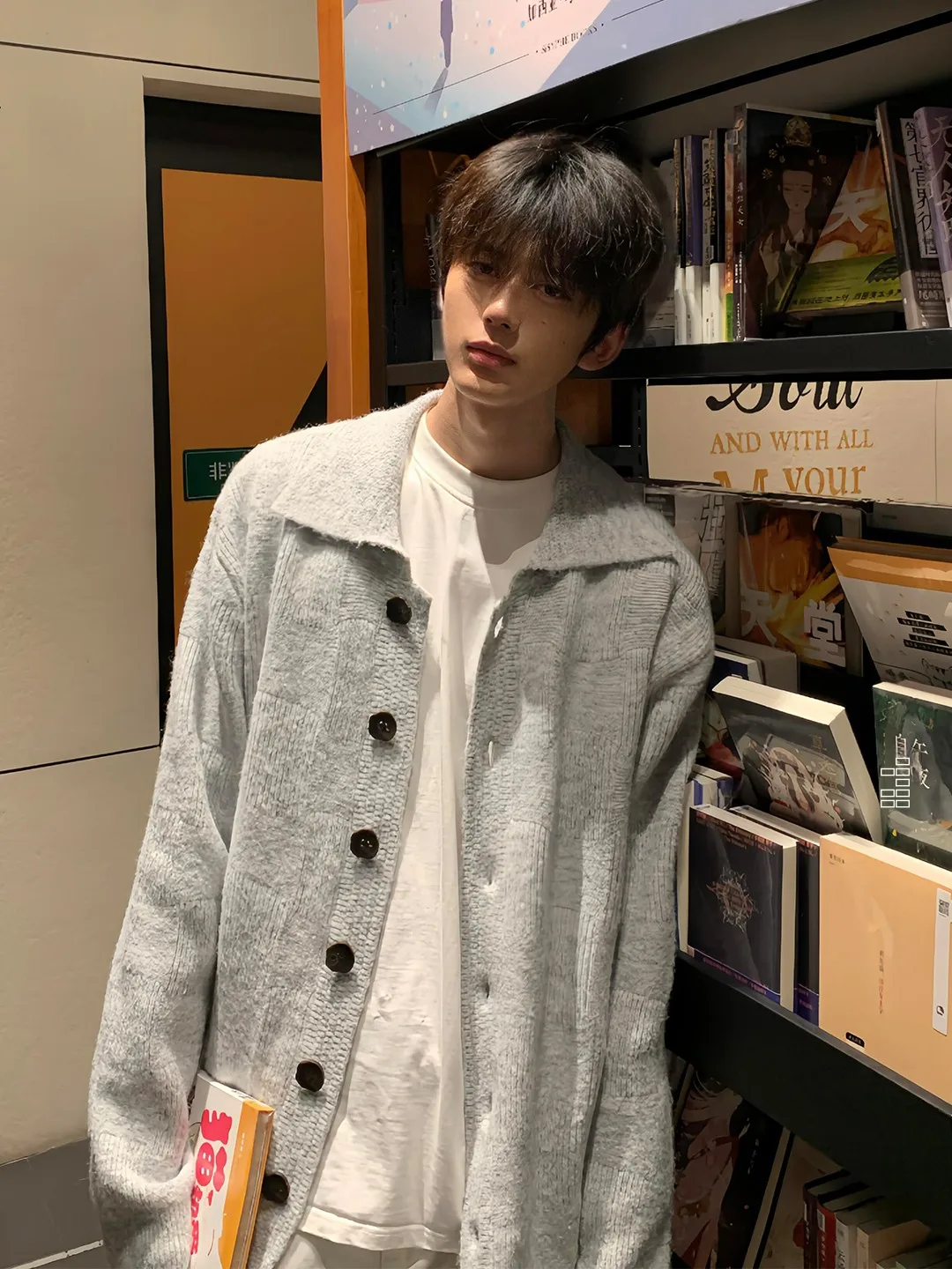 

Korean Style Lazy Style Open Cardigan Sweater Men's Autumn Winter High Sensation Soft Knitted Shirt Cleanfit Knitwear Jacket
