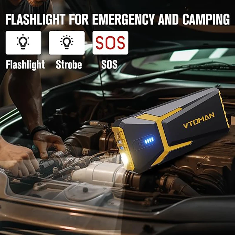 VTOMAN Power Bank 20000 mAh Starthilfe Tragbares Ladegerät Auto Booster 4500A Auto Startgerät Notfall Auto Batterie Starter