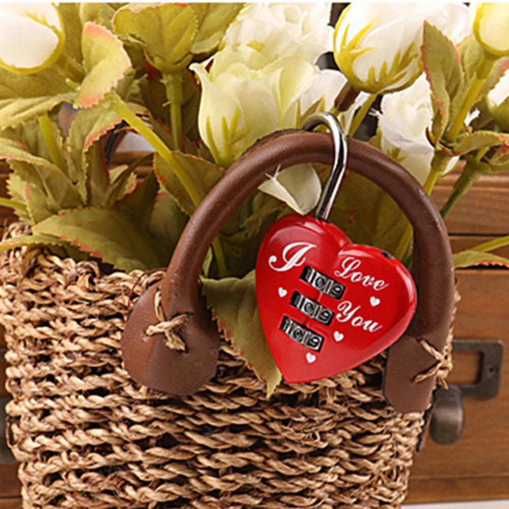 

2PCS Heart Shape Code Locks Combination Luggage Padlocks Metal Password suitcase Locker Backpack Secure Easy