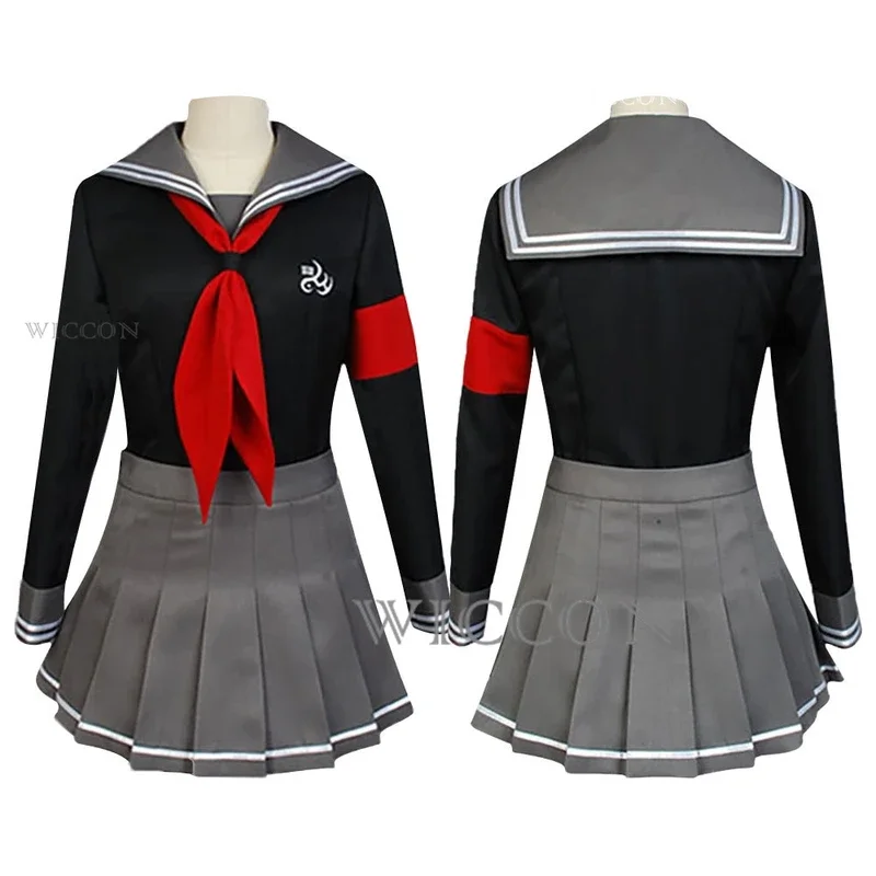 Nowy Danganronpa V3 kostiumy cosplay Peko pekoyama cosplay jednolita kurtka spódnica krawat skarpetki kostium dla kobiet Anime Cosplay