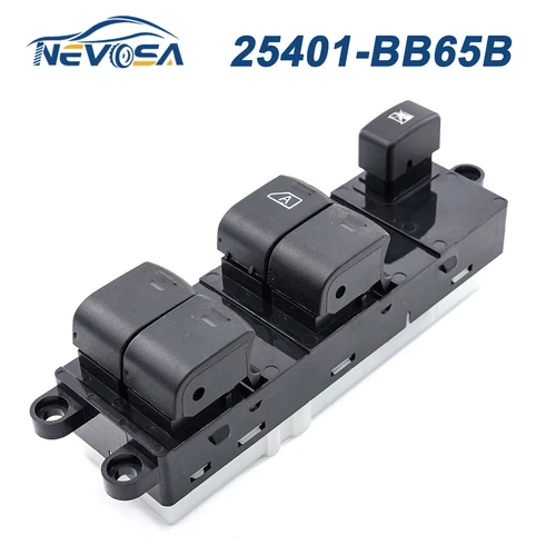 NEVOSA 25401-BB65B para Nissan Pathfinder Navara D40 Qashqai interruptor de Control de elevador de ventana de coche delantero izquierdo 25401-EB30B-L 13 + 3 pines