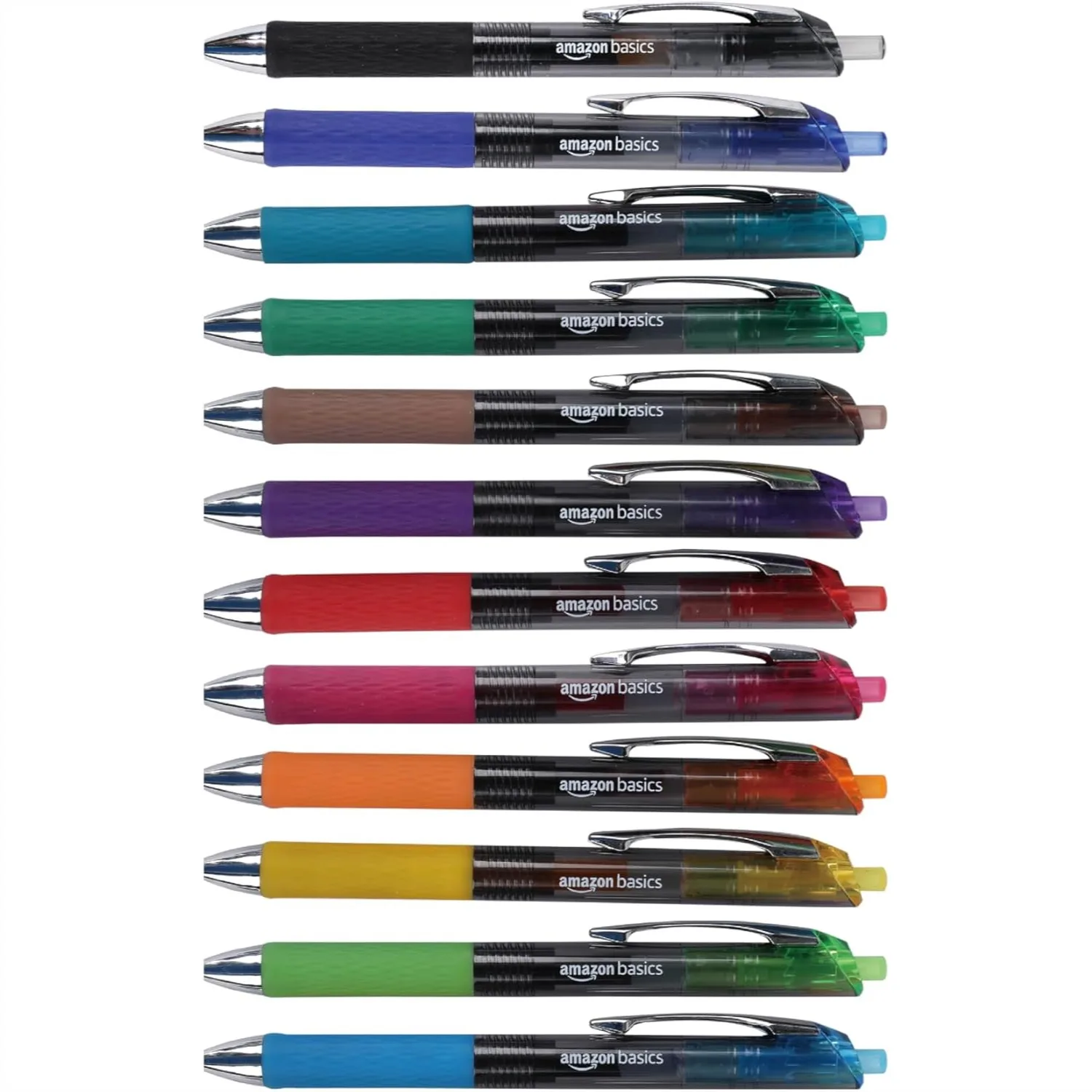 

Fine Point Retractable Gel Pens 0.7mm with Smooth Smudge-Free Ink for Writing, 12-Pack Assorted Colors