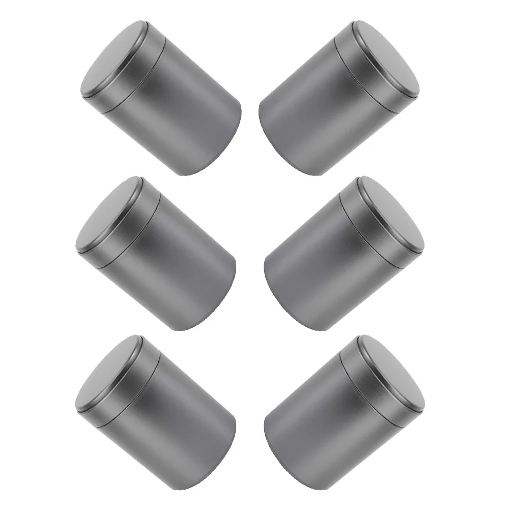 

6pcs Metal Can Small Tins Airtight Jars Storage Tea Tinplate Canister Food Containers Bulk Lids Keeper Household