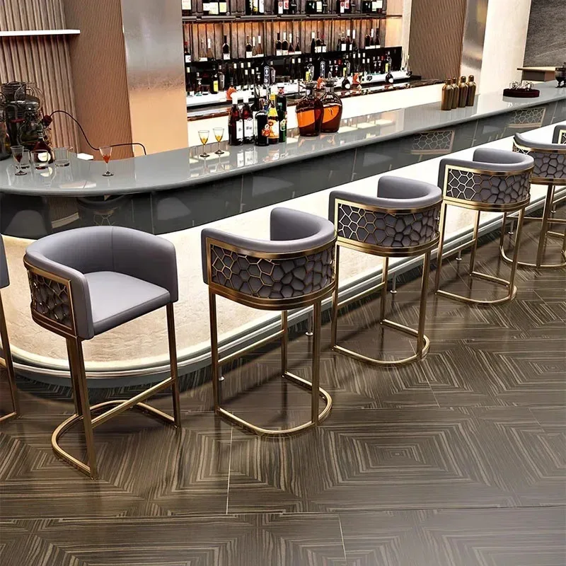 

Home High Kitchen Stools Nordic Luxury Ergonomic Simple Bar Stool Adjustable Aesthetic Benches For Bar Outdoor Furniture HY