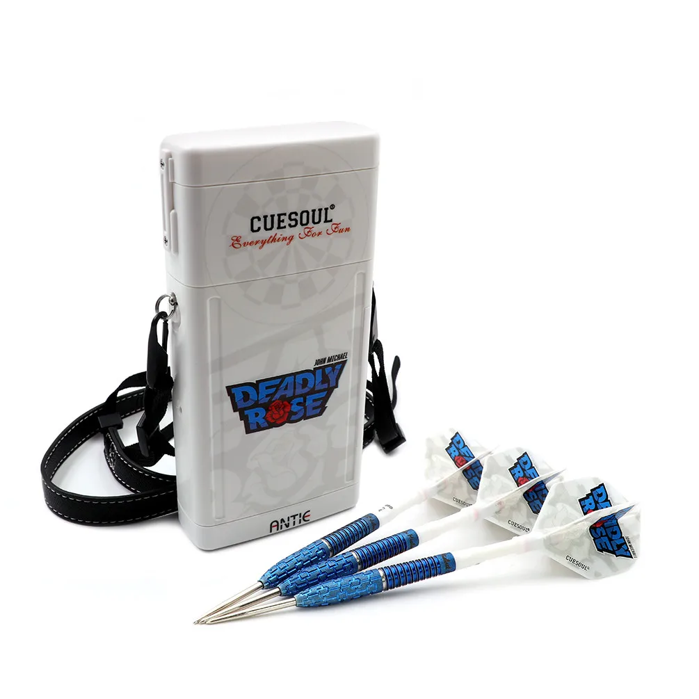 

CUESOUL John 'DEADLY ROSE' Michael 23g Steel Tip Darts with Dart Case-Oil Painted