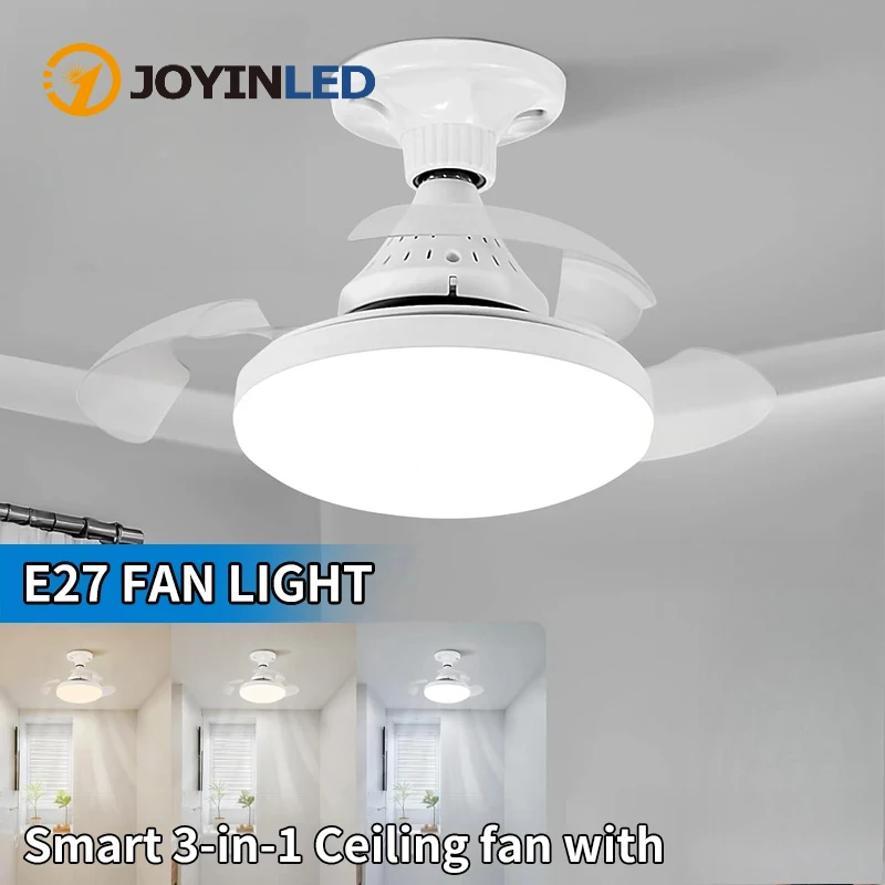 

Современный невидимый потолочный вентилятор 2-в-1 с дистанционным управлением и затемнением E27 AC85-265V Потолочный вентилятор Светодиодный светильник для освещения спальни и учебы