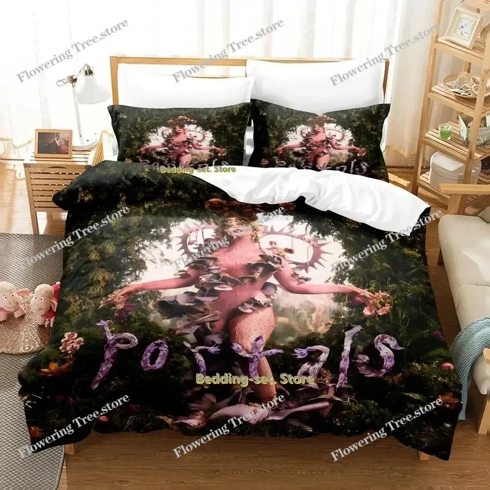 

New Hip Hop Melanie Martinez Portals Bedding Set Cartoon Anime Three-piece Set Adult Kid Bedroom Duvetcover Sets 3D Kawaii Girls