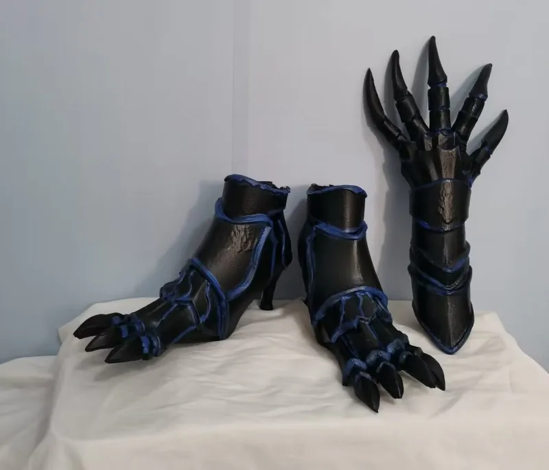 Anime Fate/Grand Order FGO Oberon Cosplay Leg armor Hand armor Costume Shoes Boots travestitore Party Role Play puntelli accessori