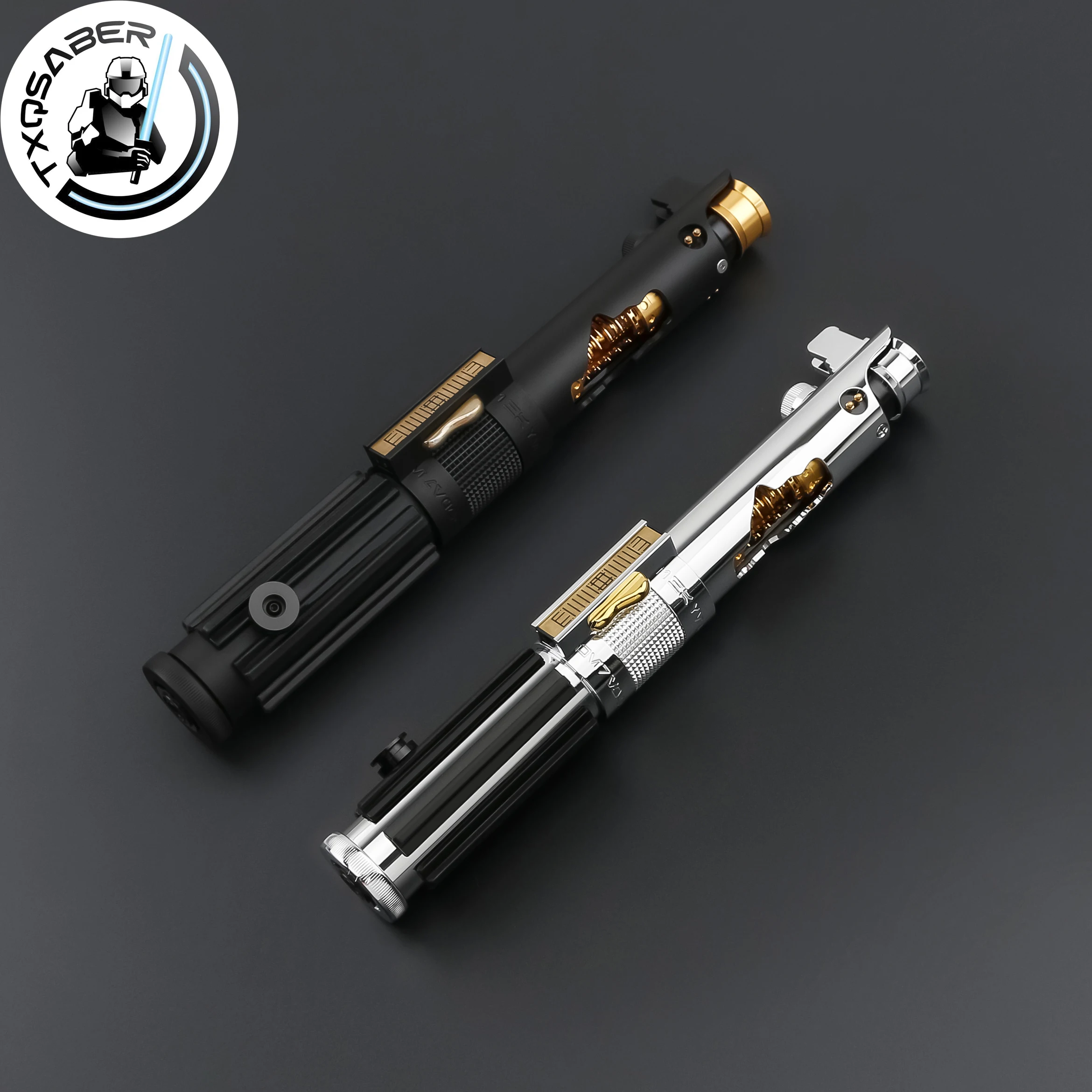 TXQSABER Lightsaber Knightfall no Blade Hilt Neo Pixel Smooth Swing Blaster Heavy Dueling Metal Handle Toys for Adult Cosplay