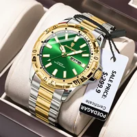 POEDAGAR Watch For Man Men's Watches Men Watch Waterproof Luminous Date Week Stainless Steel Casual Quartz High Quality Luxury