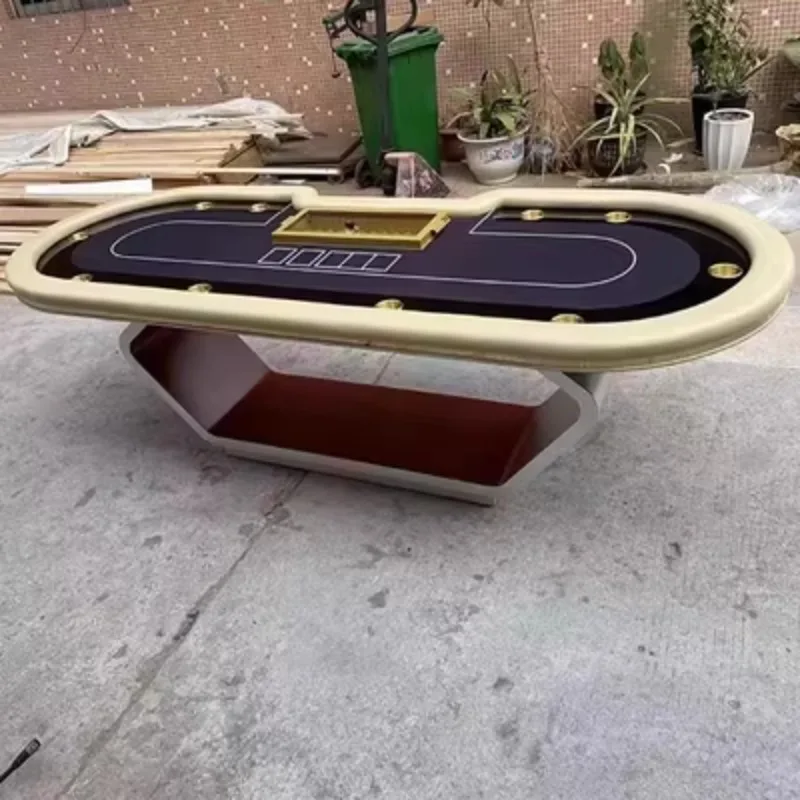

Custom Luxury Poker Table Professional Blackjack Texas Hold'em Casino Gambling Game Tables