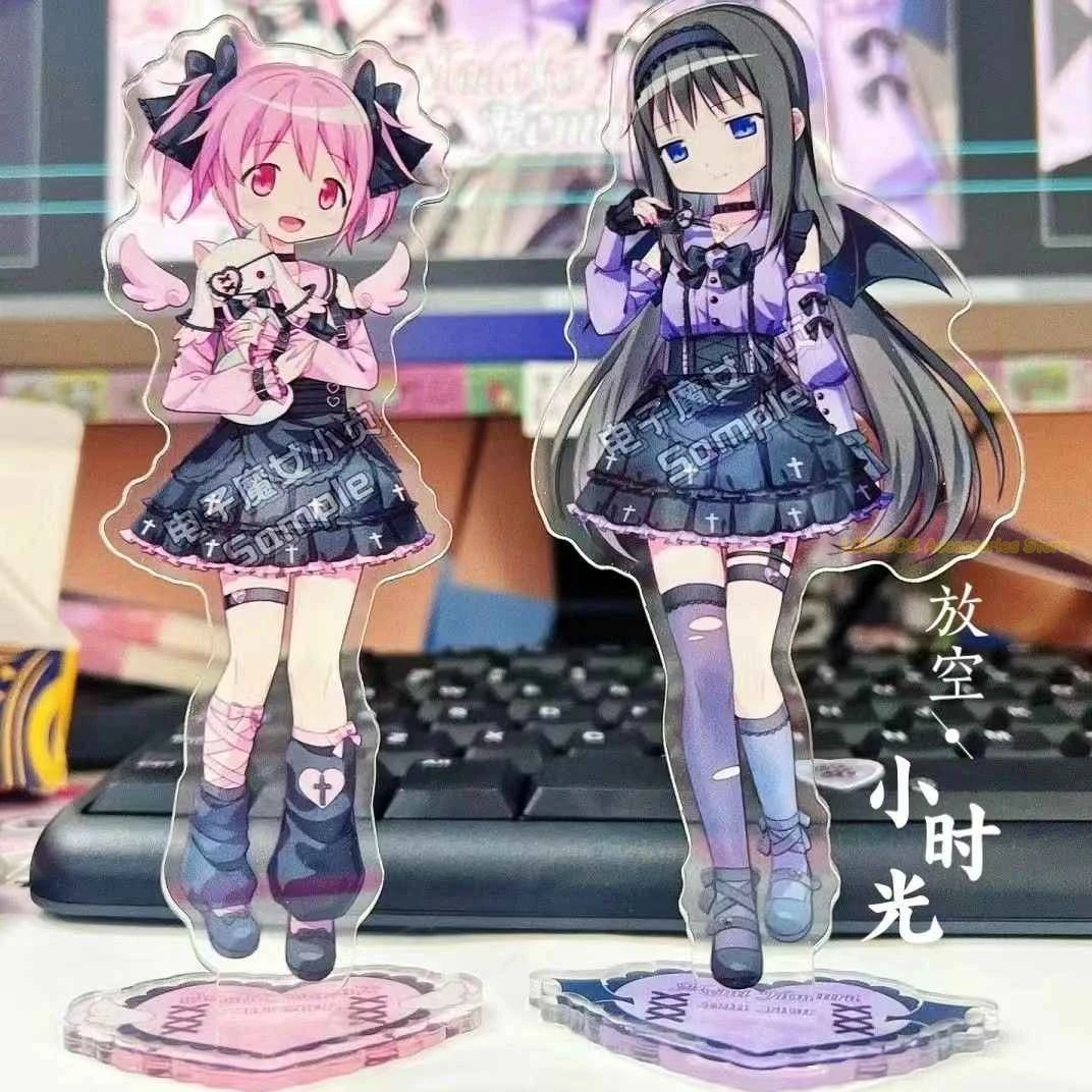 

Game Akemi Homura Kaname Madoka Cosplay Puella Magi Madoka Magica Cartoon Acrylic Stand Figure Model Desktop Decor