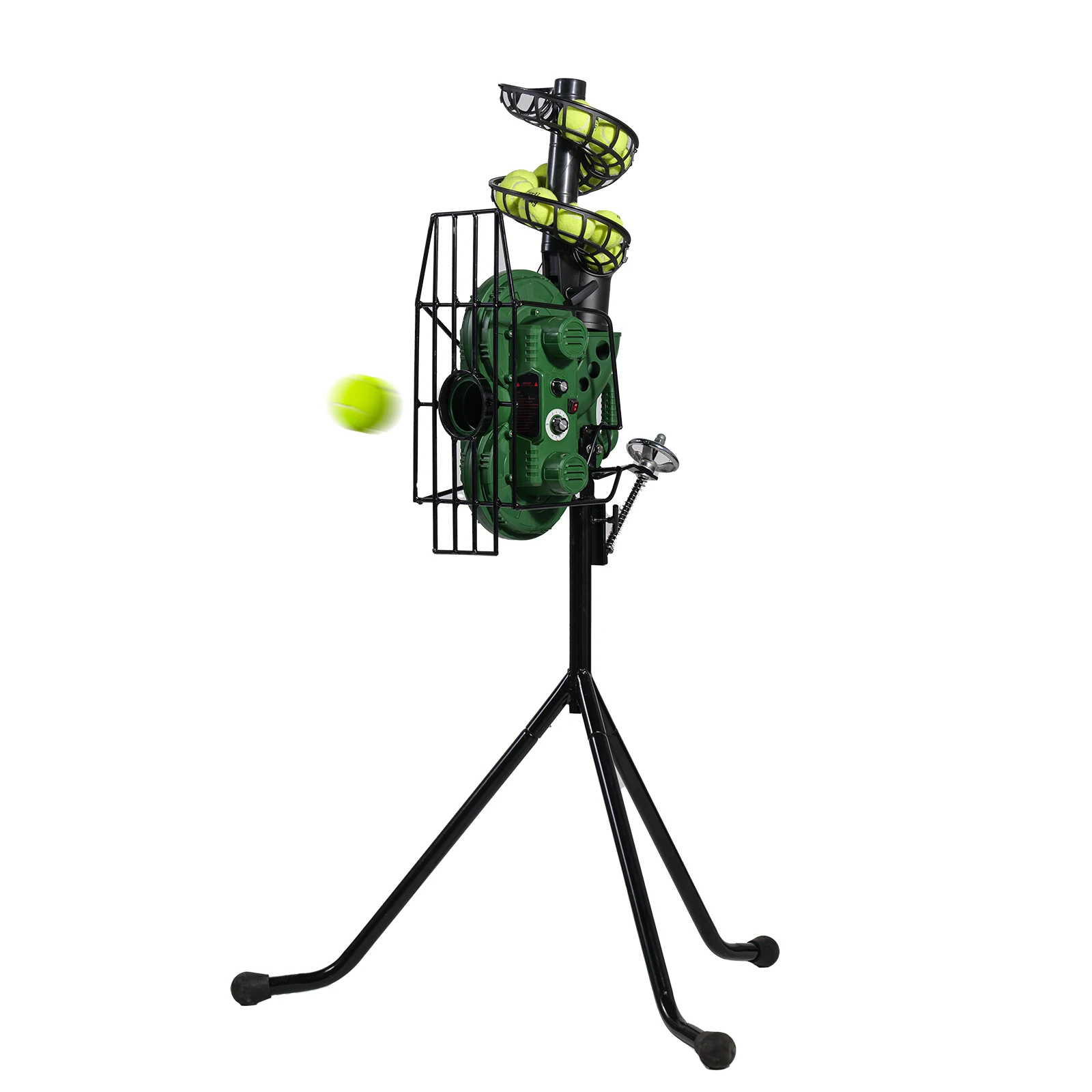 666PBH Pro Tennis Ball Machine, 40 To 68 MPH, Adjustable Launching Angle, Speed And Height