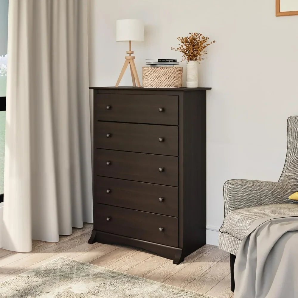 Dresser,Superior 5-Drawer Chest for Bedroom -Spacious and Stylish Chest of Drawers,Measuring 17.75