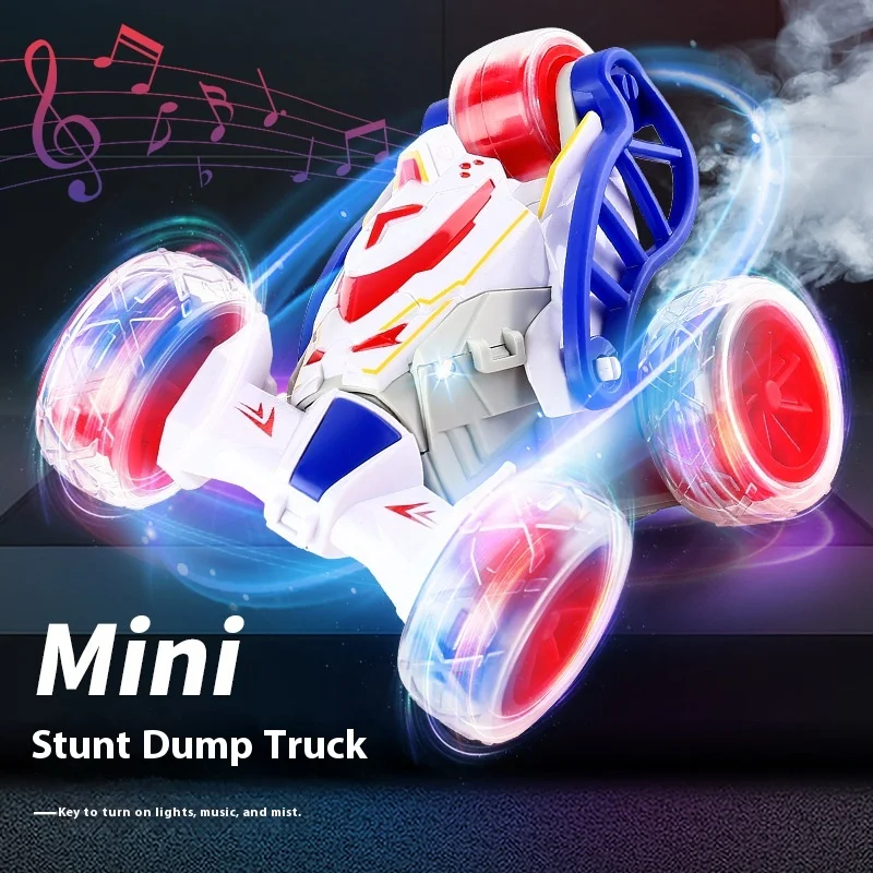 

Delin Flip Mini Stunt Самосвал Освещение Музыкальный спрей Игрушка «три в одном» Автомобиль с дистанционным управлением Игрушка для взрослых и детей в подарок.