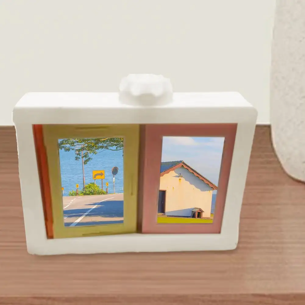 Rotating Page Turning Photo Display Modern White Photo Frame Rotating Photo Frame Carousel 3d Printed Spinning for Displaying
