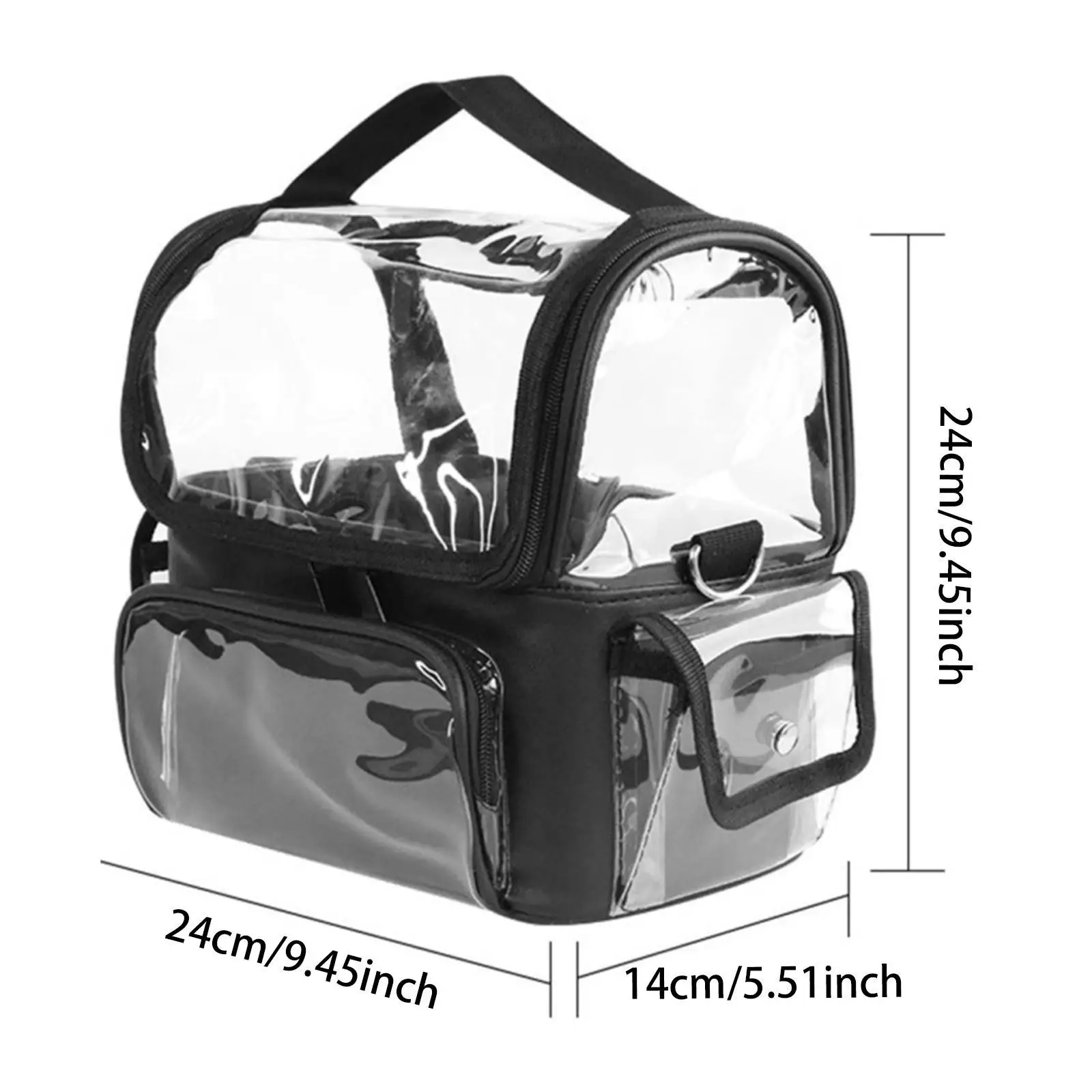 Clear Cosmetic Makeup Bag Transparent Fashion Travel Organizer Multifunctional with Removable Divider Toiletry Bag for Traveling
