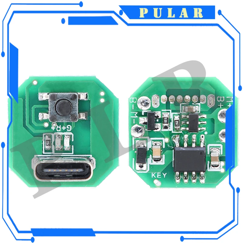 PLR Flashlight driver board, DIY circuit board, TypeC charging port, integrated charging and discharging module