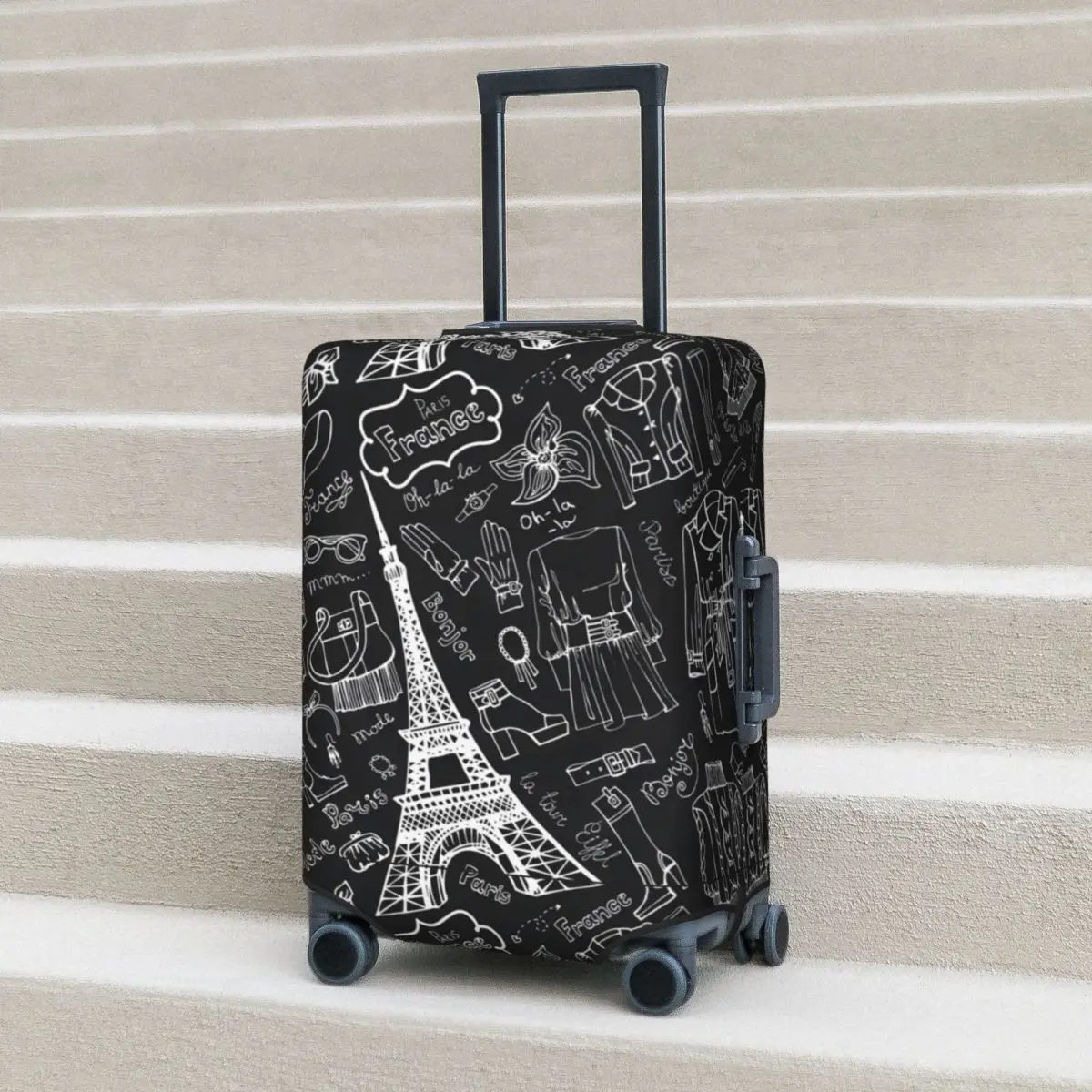 Travel Graffiti Suitcase Cover Stripe Elastic Business Protection Luggage Supplies Vacation