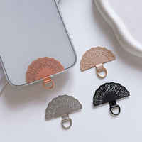 1Pcs Butterfly Shape Fan-shaped Stainless Steel Phone Tether Patch Gasket Ultra-thin Cellphone Strap Parts Lanyard Connect Piece