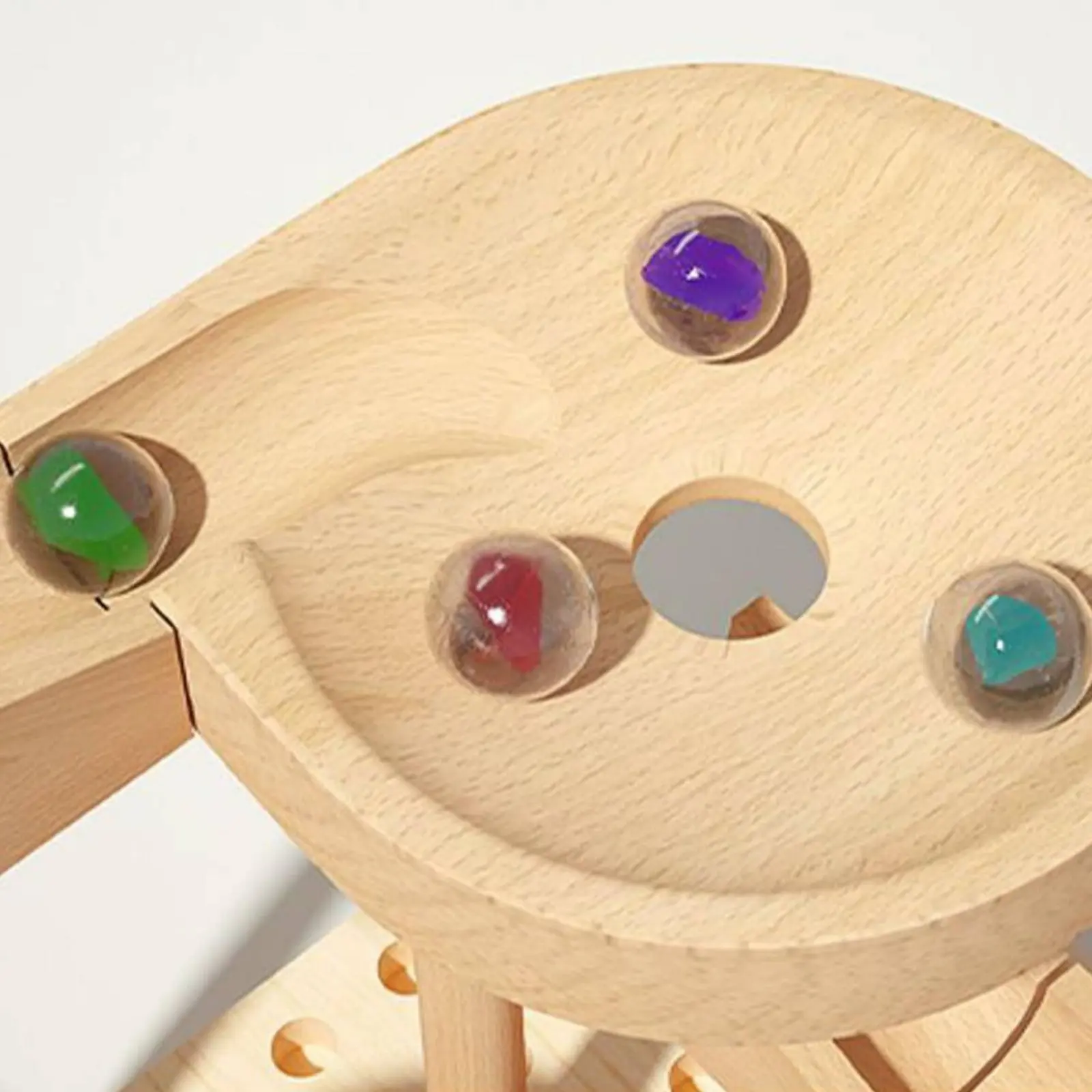 Marble Course Building Set Develops Cognitive Skills Wooden Marble Track Wooden Sphere Course Toy for Children