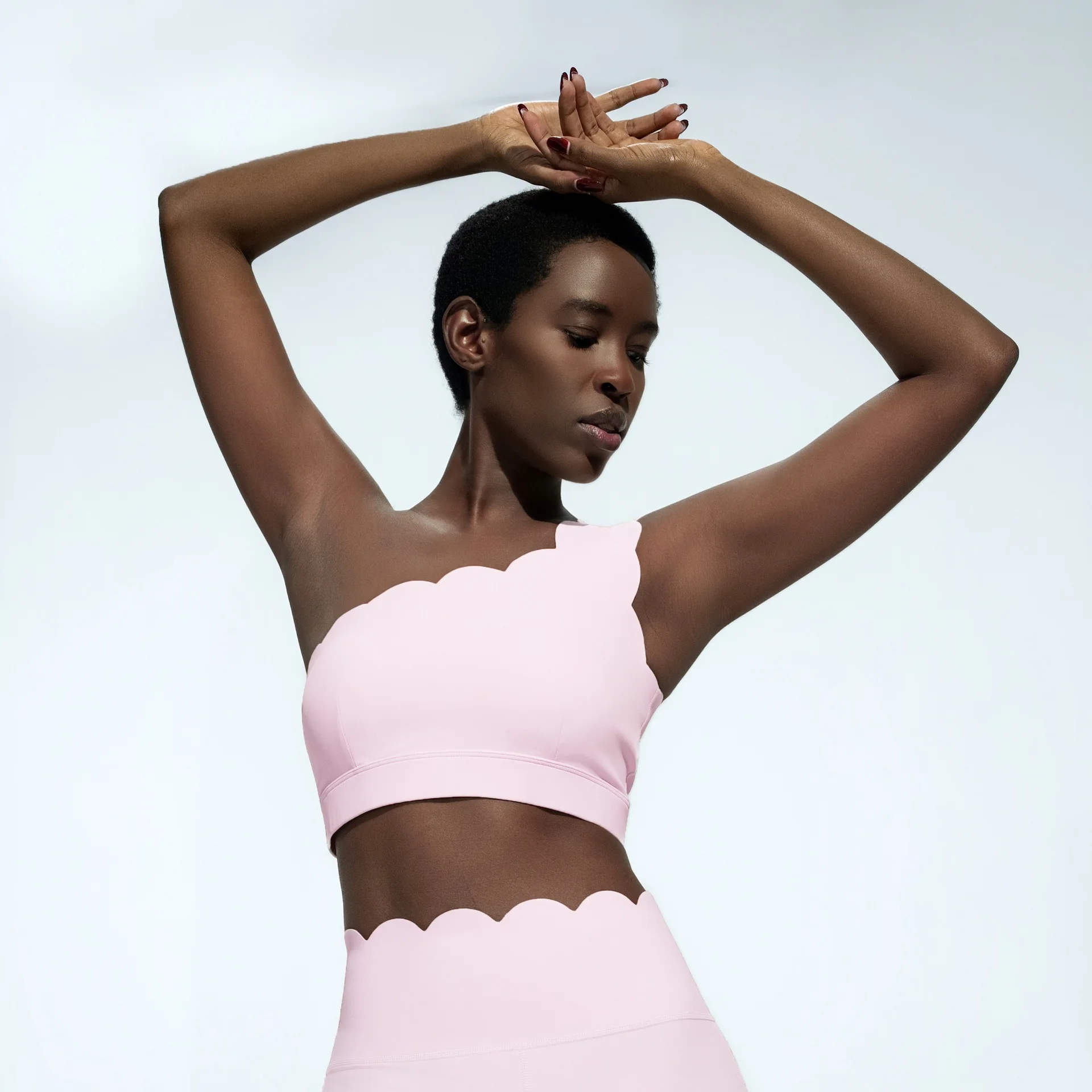 Lace Sloping Shoulder Sports Vest, Sweat Wicking, Slim Fitting, Breathable, Naked, Outdoor Sports Thin Fit, Fitness Suit, Bra