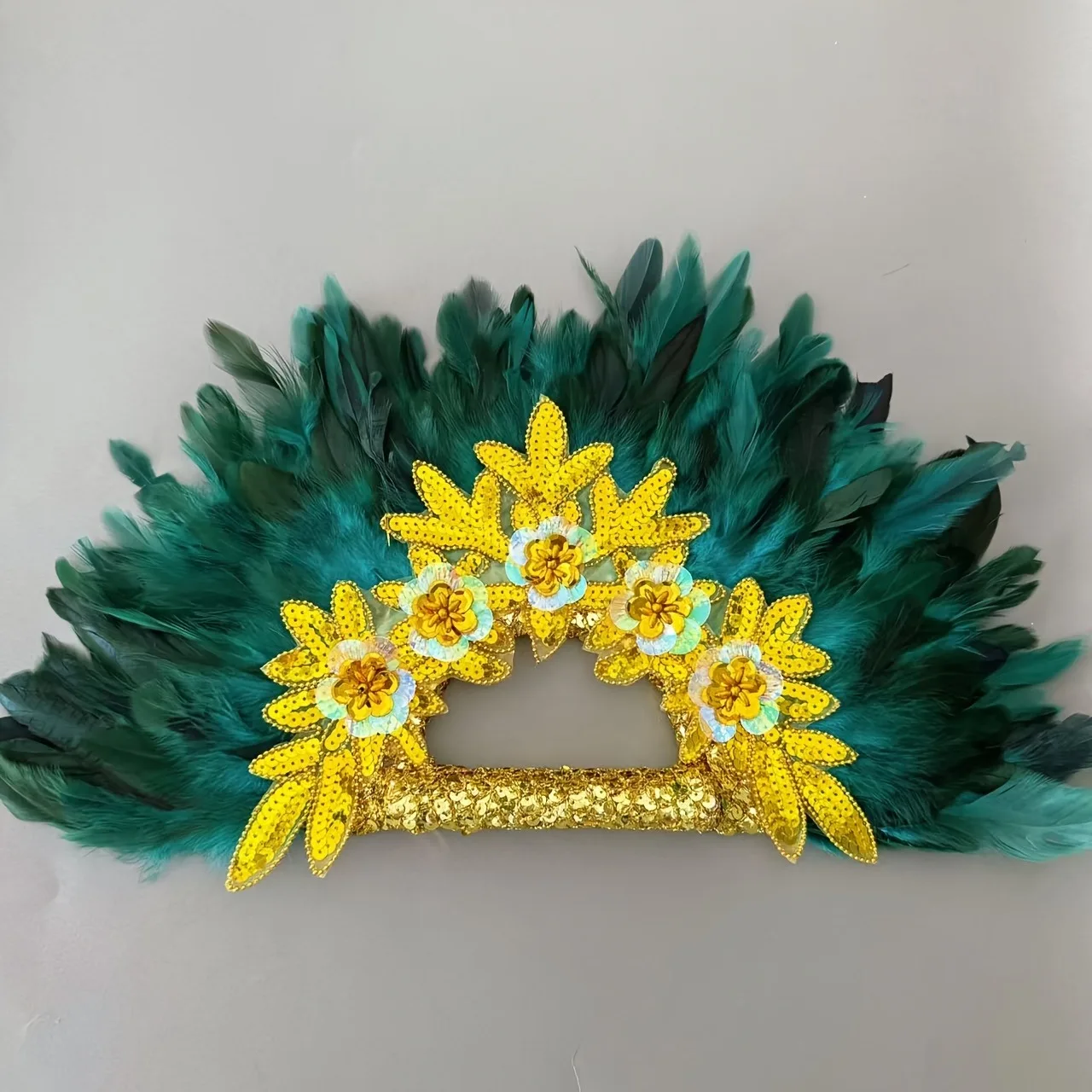 Colorful wedding bride holding a fan, TV drama movie dance party performance fan, Halloween party photo-taking fan