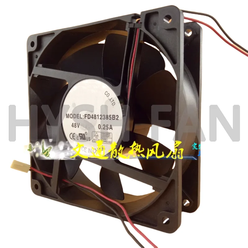 Ventilador de refrigeração original de 2 fios, 12cm, 12cm, 12cm, FD4812385B2, 48V, 0.25A