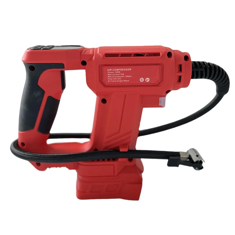 Fit Milwaukee Cordless Air Pump Portable Car Tire Inflator with Digital Display 18V Battery Powered Inflatable Air Compressor