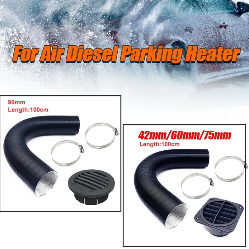 

90mm/75mm/60mm/42mm Diesel Heater Duct Hose Pipe Air Duct Air Vent Outlet Hose Clip For Webasto Eberspach Diesel Parking Heater