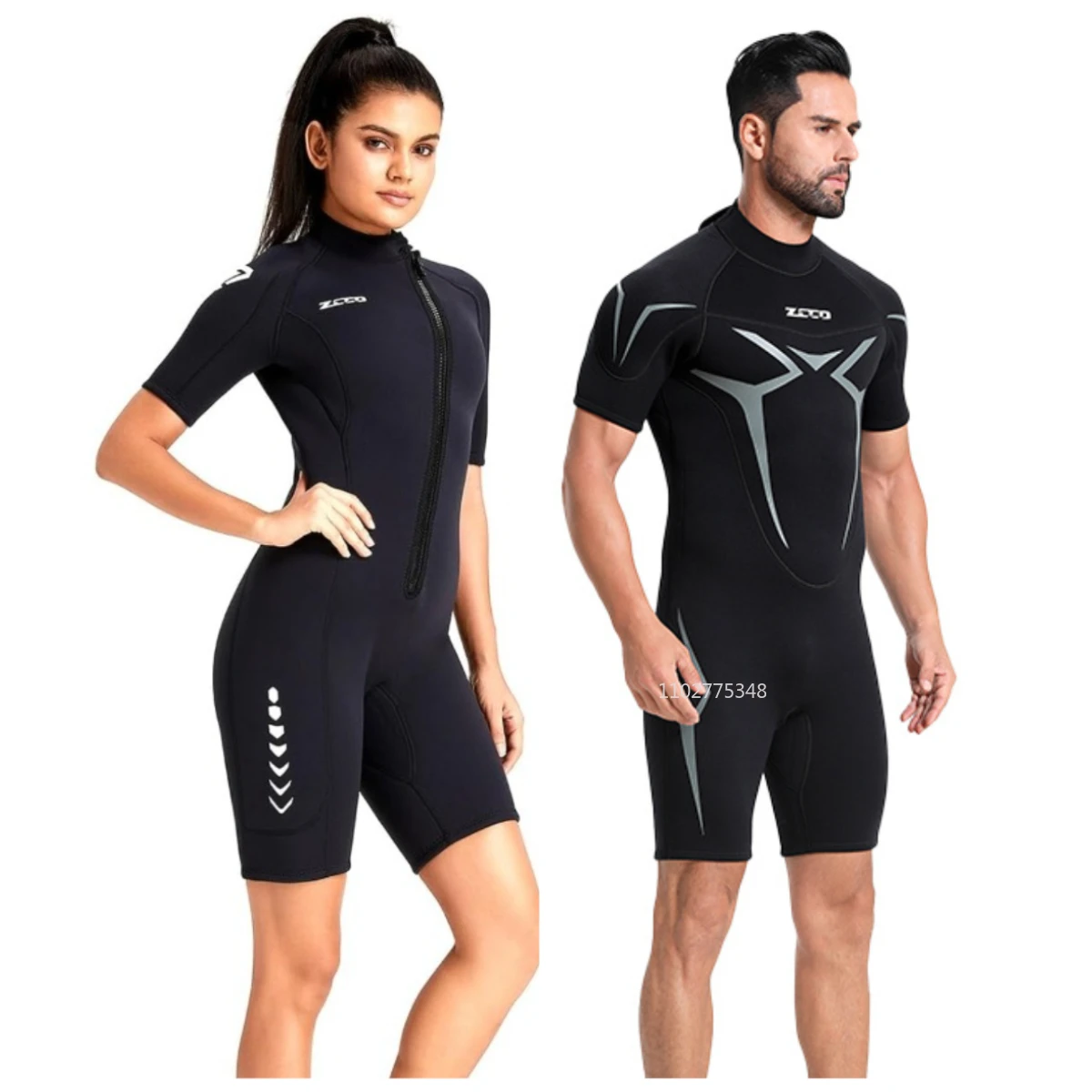 

Мужской и женский гидрокостюм-шорты из неопрена 3 мм с передней молнией для дайвинга, снорклинга, плавания и серфинга