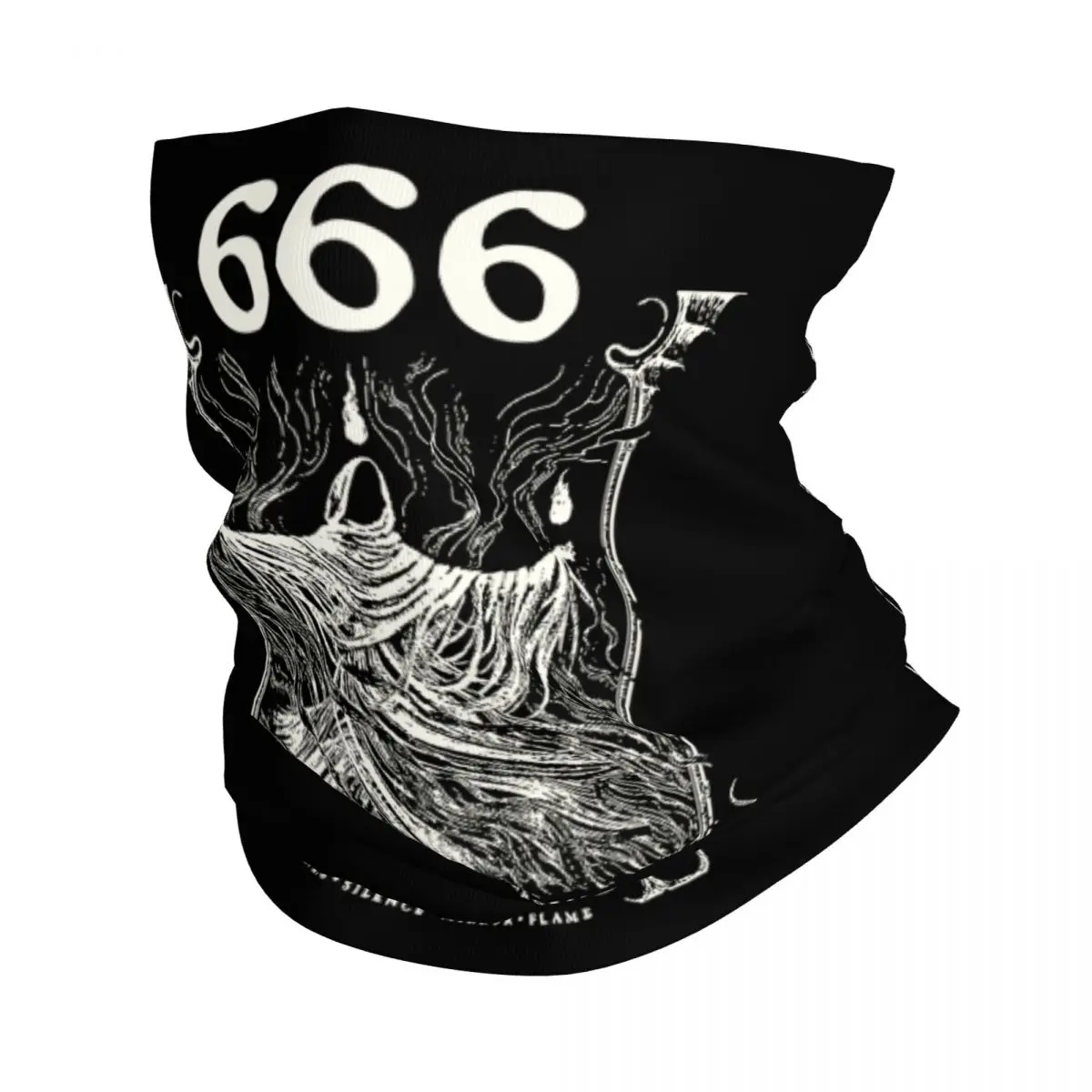 666 Dance Ritual Baphomet Winter Headband Neck Warmer Women Men Hiking Running Tube Scarf Hail Satan Devil Face Bandana Gaiter