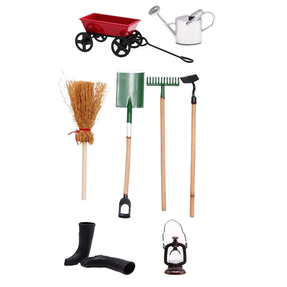 

1Set Mini Garden Tools High Quality Sturdy Miniature House Decor Tiny Gardening Accessories Micro Landscape Home Decoration