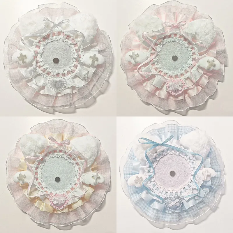 

Японский аниме-косплей: милый держатель для значков в стиле квадрат, ручной работы, с кружевной лентой, розетка для значков, аксессуары для сумок Ita