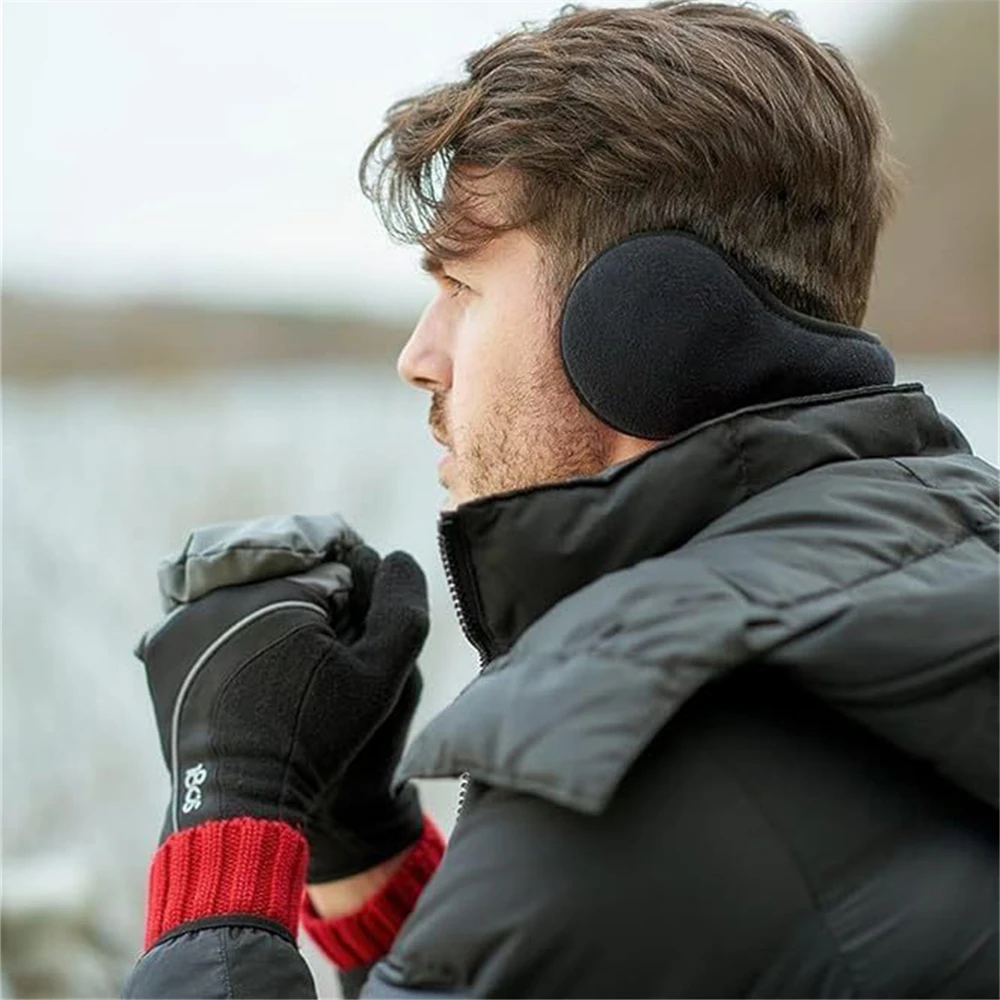 Winter Warm Fur Earmuffs for Velvet Ear Muffs Thicken Retractable Warmer Ear Cover Outdoor Cycling Ski Plush Ear Protector