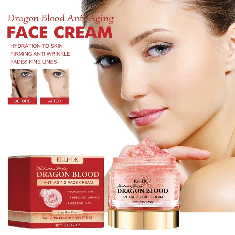 

Dragon's Blood Moisturizing Face Cream Reduces Fine Lines Refines Pores Nourishes Hydrates Brightens Skin Tone Firms Skin