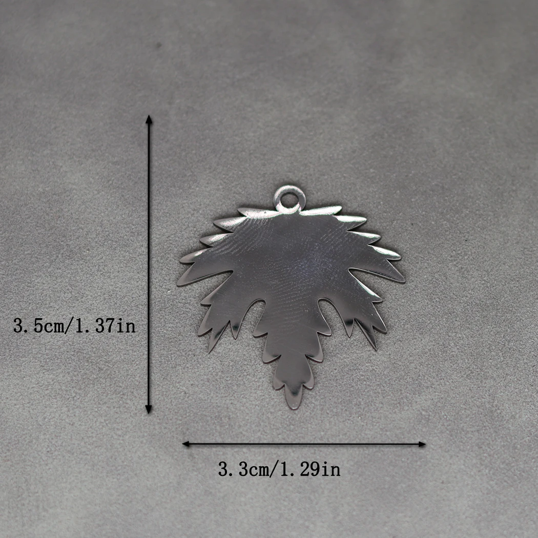 3pcs Stainless Steel Maple Leaf Charms Pendants For Bracelet Necklace Earrings Jewelry Making DIY Craft Keychain Findings