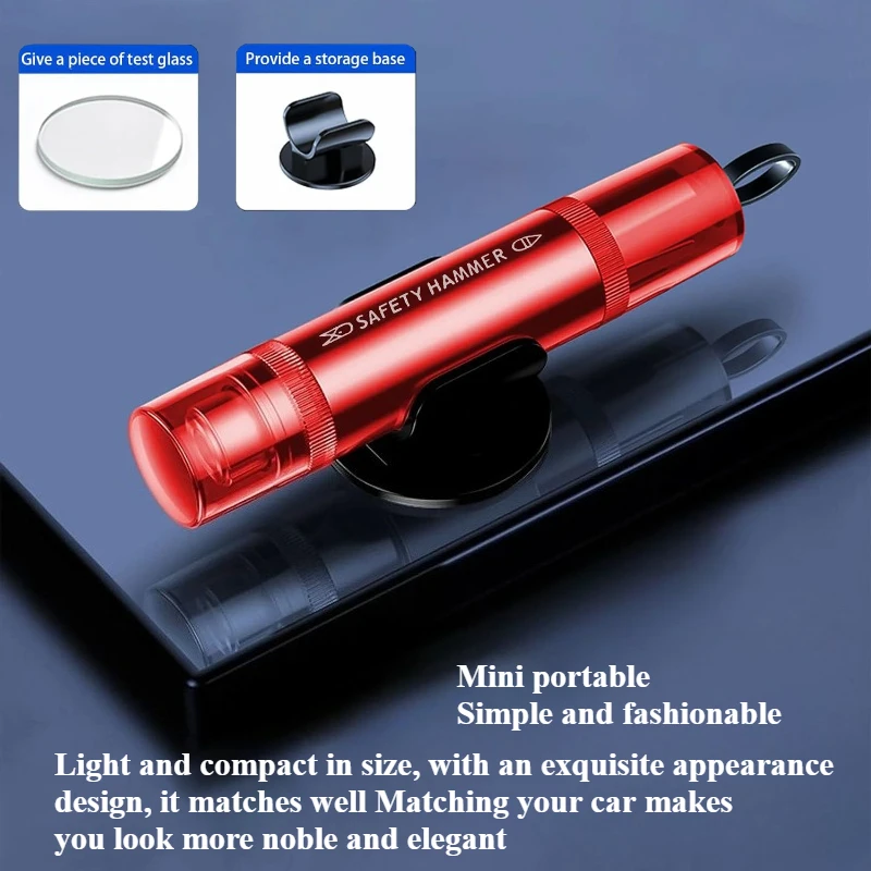 2026 New 2-in-1 Mini Car Safety Hammer Car Glass Window Breaker Escape and Rescue Tool with Seat Belt Cutting Tool Car Parts view 4