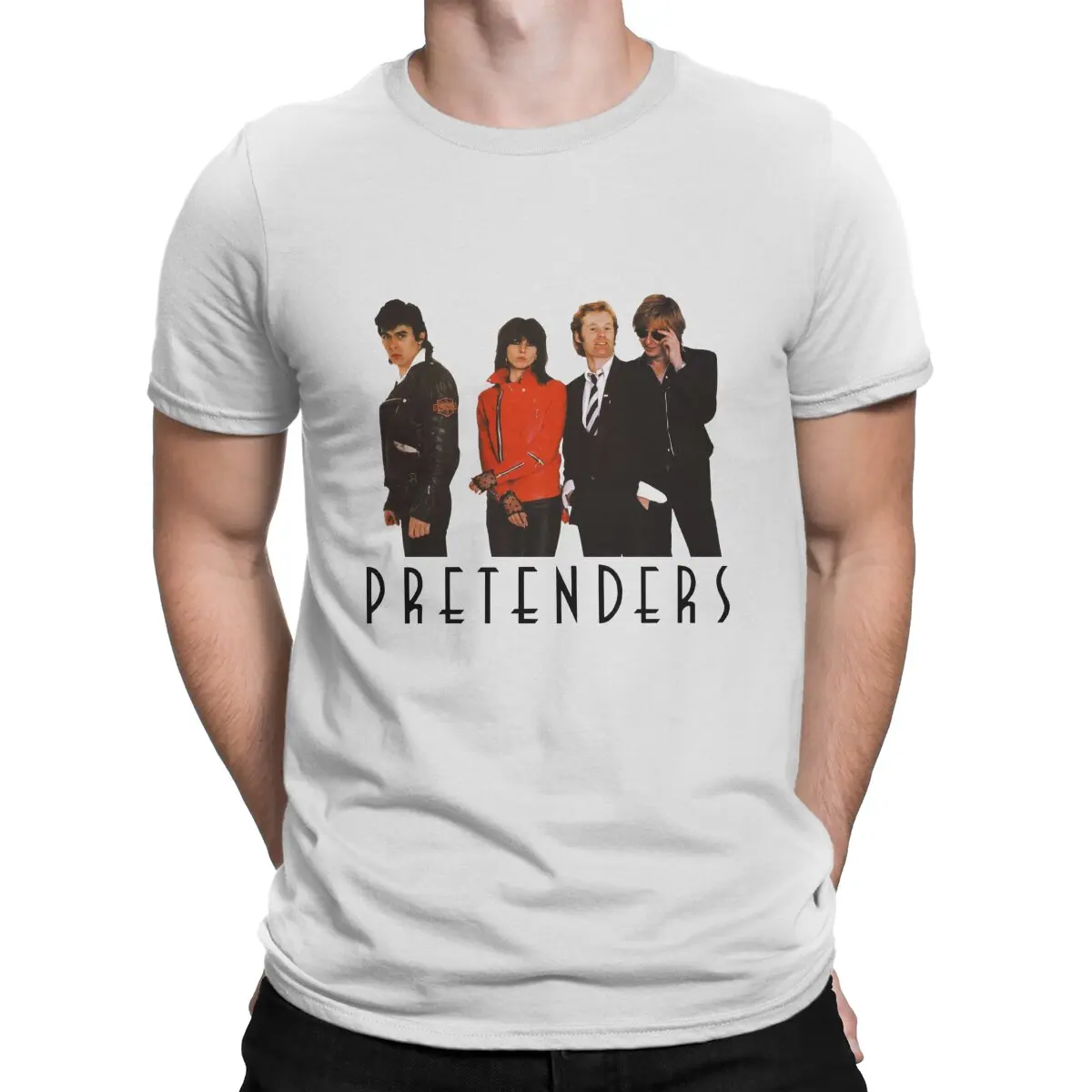 New Wave Classic Rock Band T-Shirts for Men The Pretenders Novelty Cotton Tee Shirt Short Sleeve T Shirt Classic Clothing