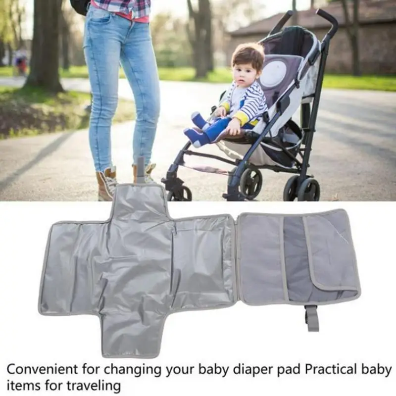 Outdoor Folding Diaper Changing Pad with Multiple Pockets Reusable Compact Changing Station Waterproof Travel Baby supplies