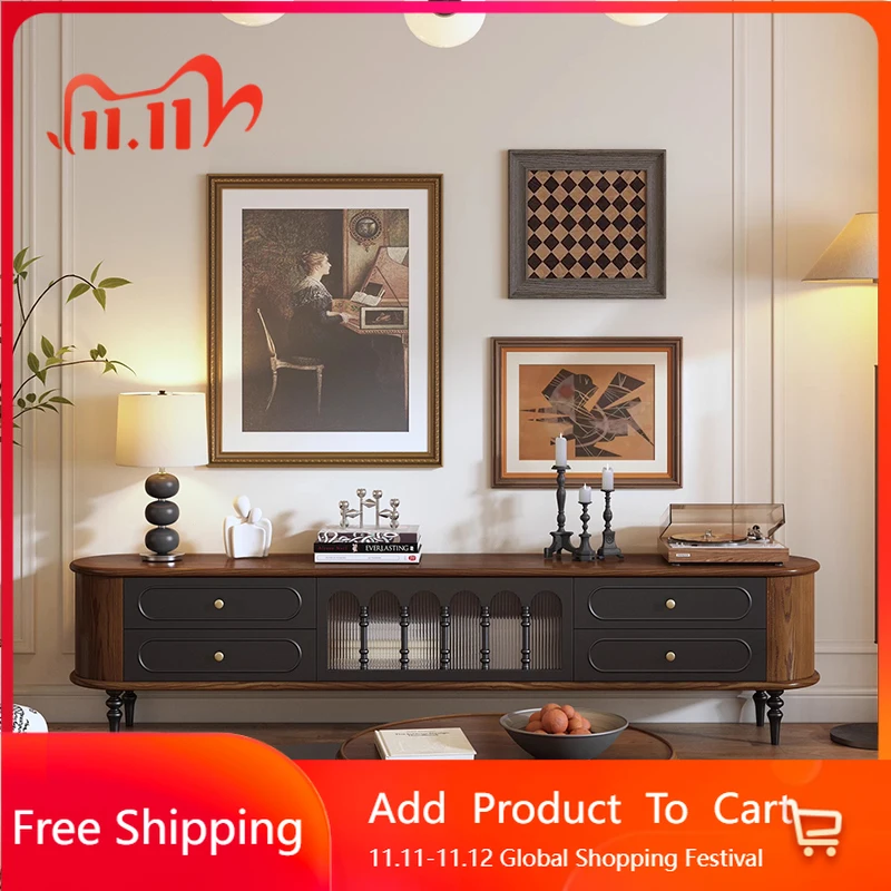 

Floor Shelf Tv Stands Organizer Universal Storage Designer Speaker Luxury Aesthetic Wood Tv Table Center Muebles Home Design