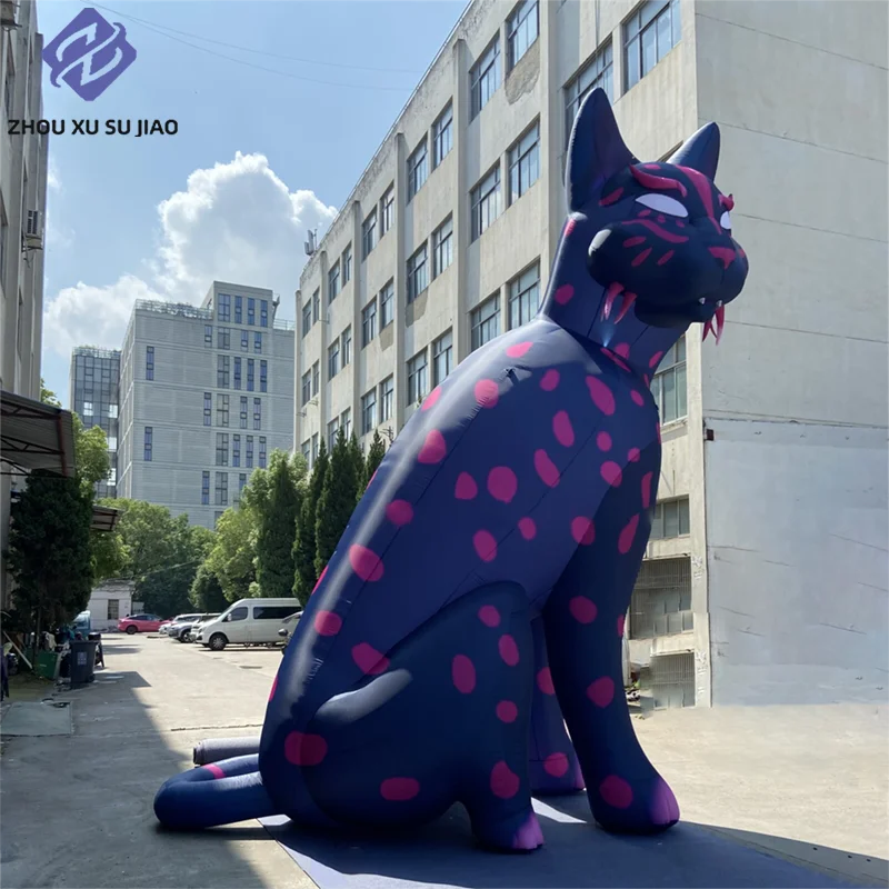 Publicidad de modelo inflable gigante de dibujos animados de gato, utilizada para decoración de festivales y accesorios de tienda