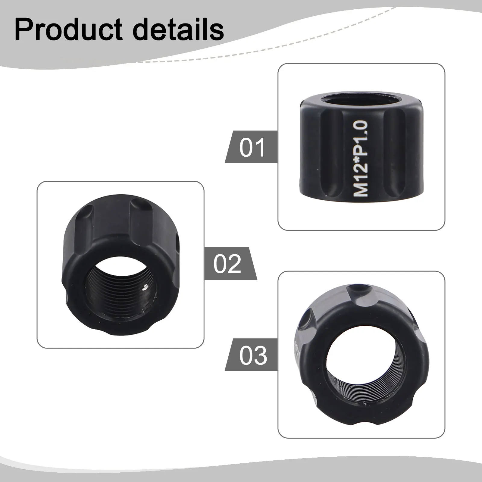 

Bike Thru Axle Nut Set (2PCS) for Secure Connections on 12/15MM Hubs with Pitch Specifications of P1 0/P1 5/P1 75