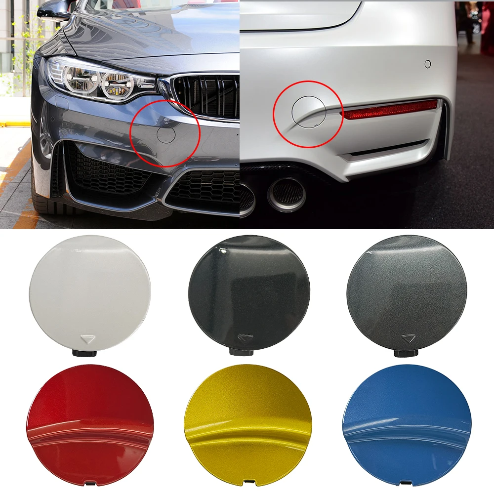 For BMW F80 F82 F83 Car Front Rear Bumper Tow Hook Cover Cap Black Replacement For  BMW M3 M4 2014-2019 51118063105