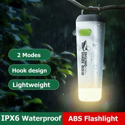 Outdoor Mini Portable LED Flashlight USB High Charging Waterproof Outdoor Camping Light Hook USB Charging Treasure Floodlight