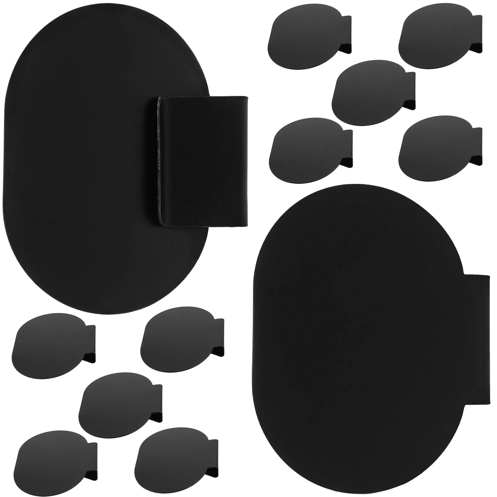 

12Pcs Clip on Basket Labels Blackboard Rewritable Display Price Tags Label Clips for Storage Bin and Market Use